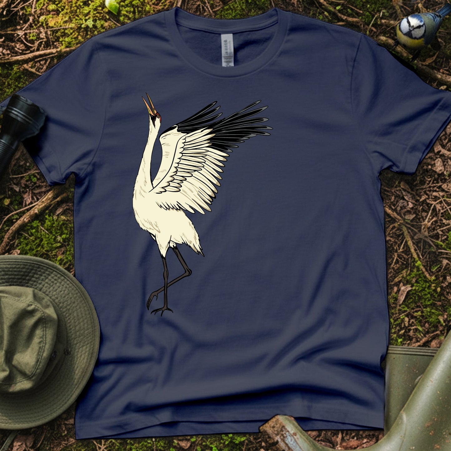 Whooping crane couple T-Shirt (L)