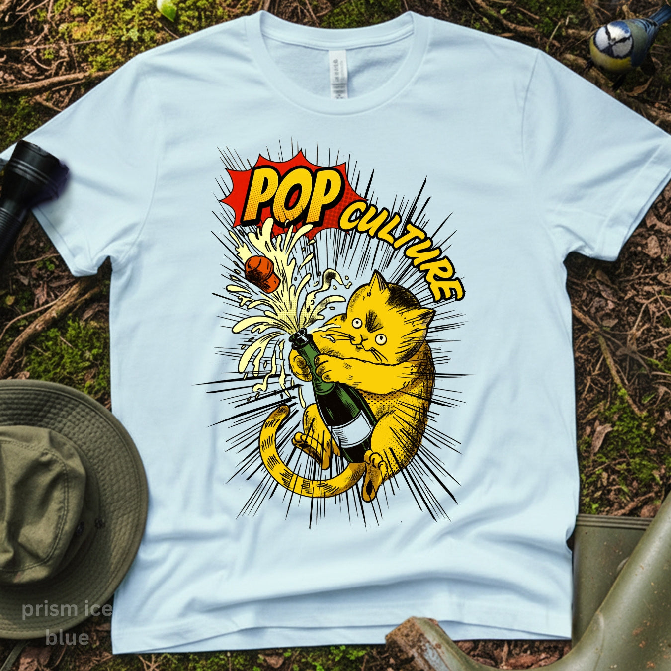 Pop Culture Cat celebration Champagne T-Shirt