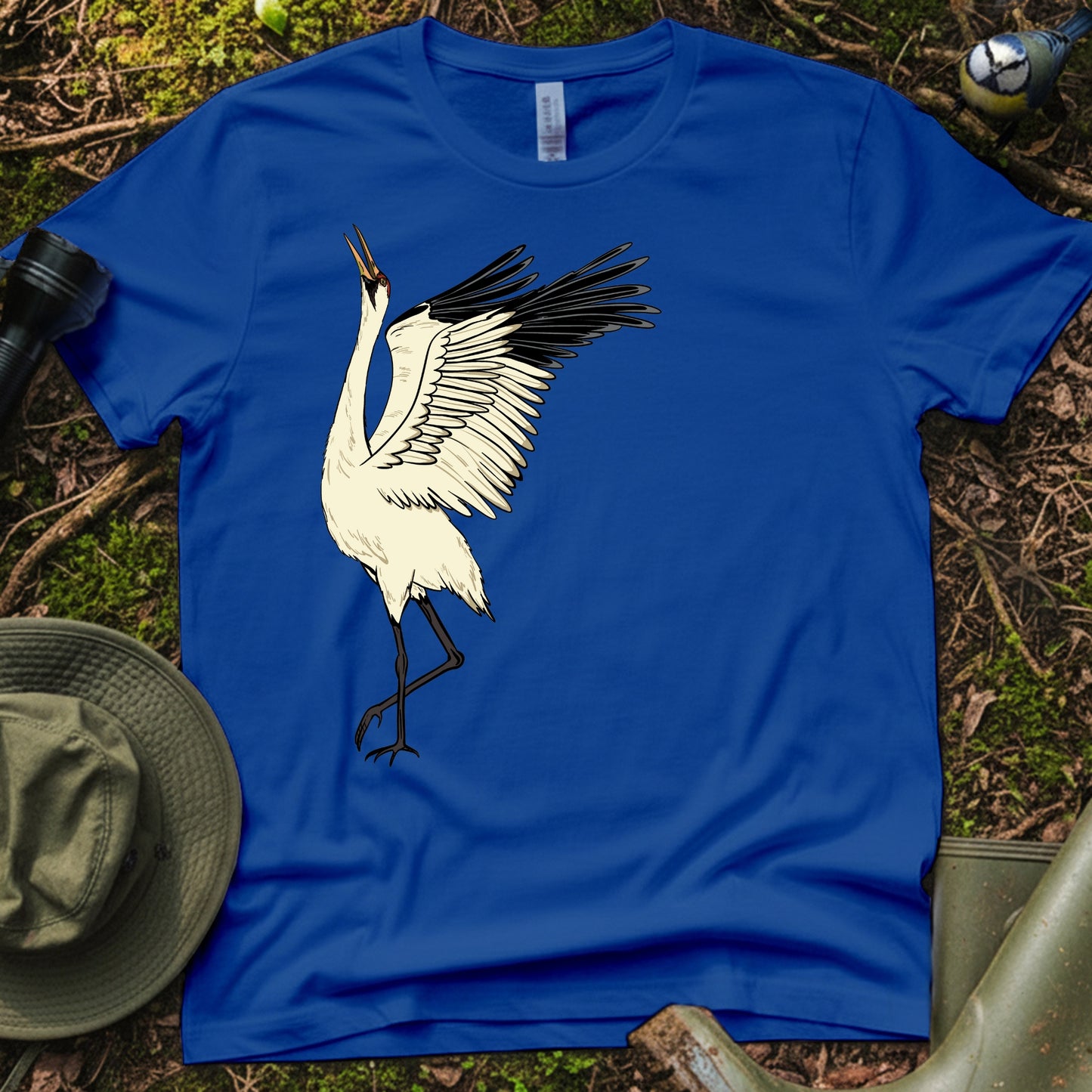 Whooping crane couple T-Shirt (L)