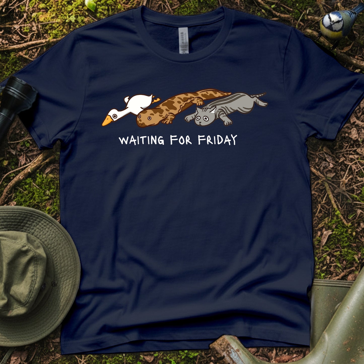 Giant salamander lying flat T-Shirt