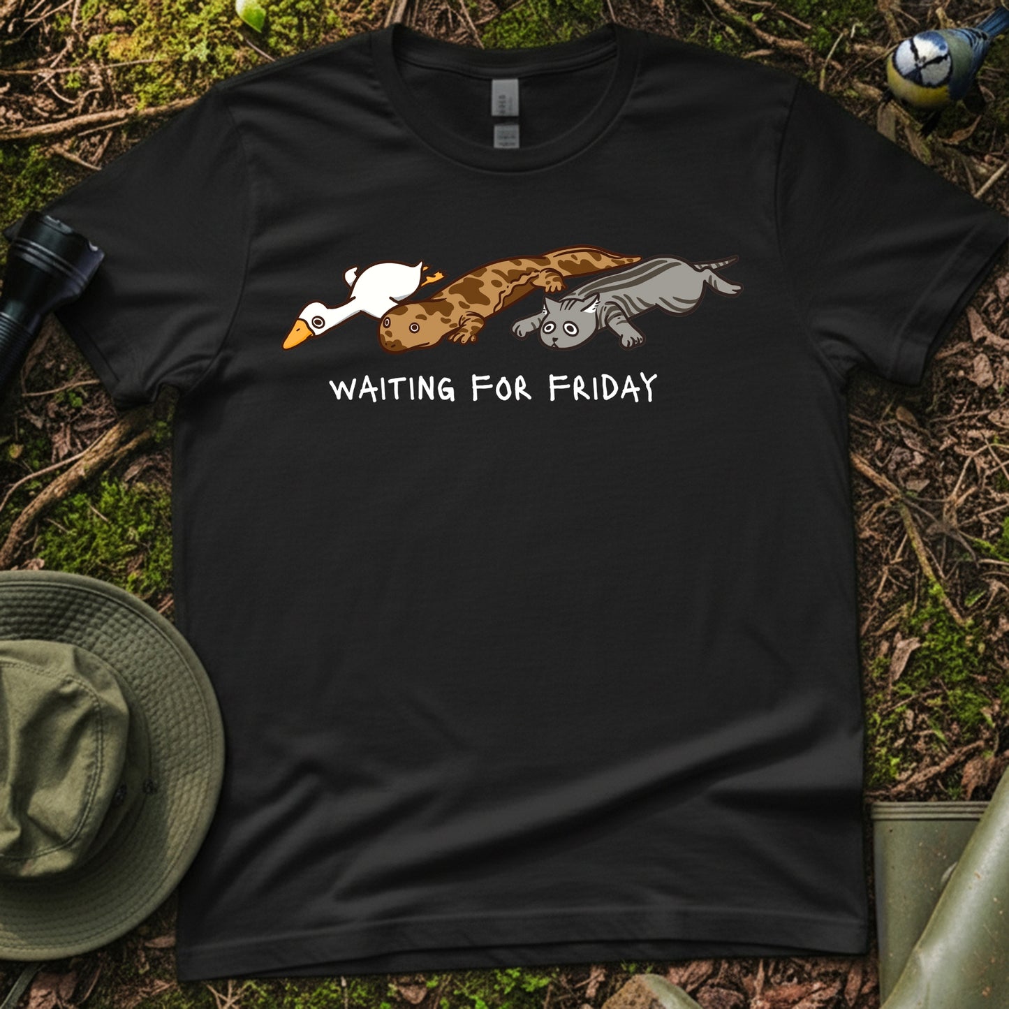 Giant salamander lying flat T-Shirt