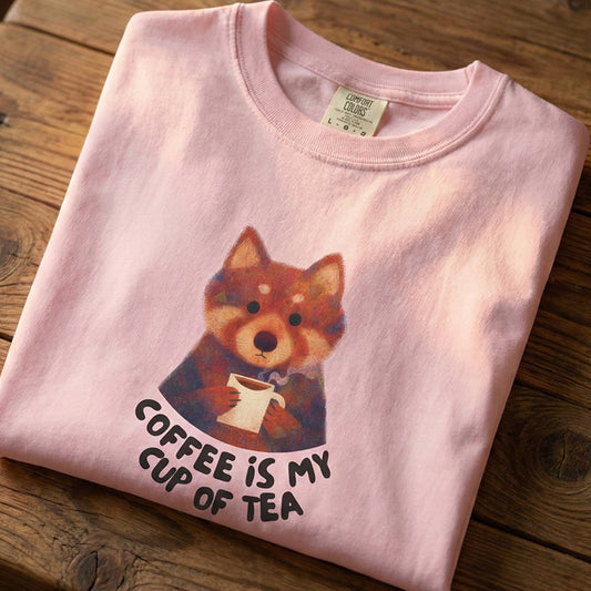 Red Panda Coffee T-Shirt Casual Cute Animal Tee