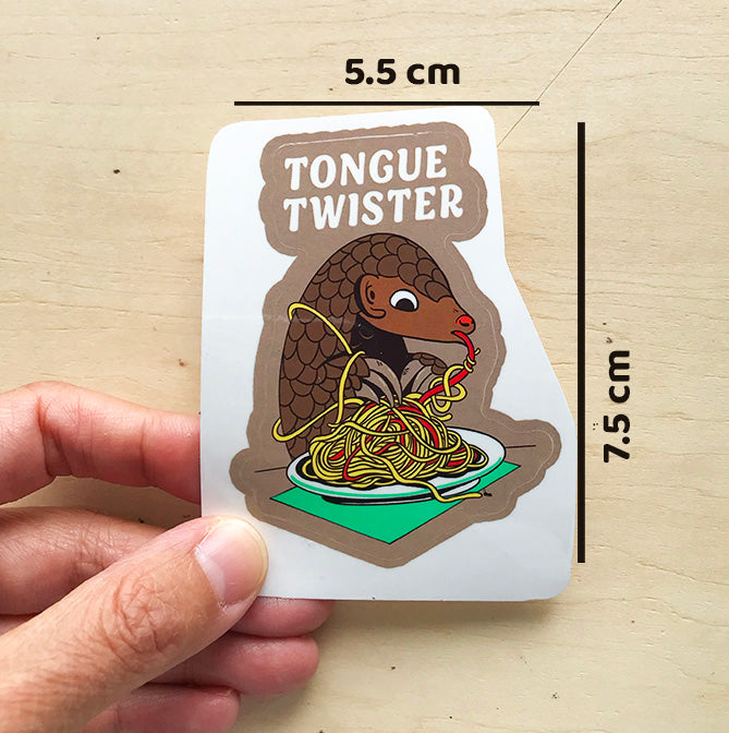 Pangolin Tongue twister sticker