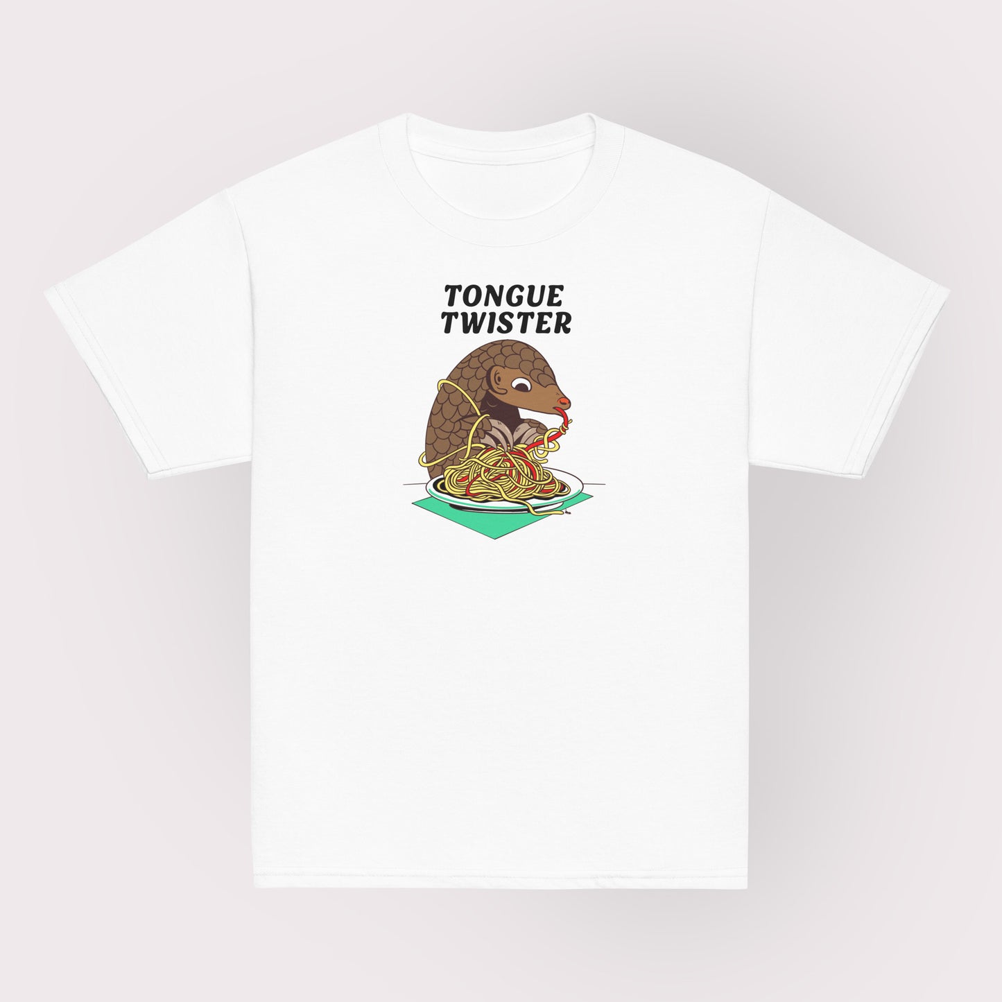 "Tongue Twister" Pangolin Spaghetti kid youth Cotton T-Shirt