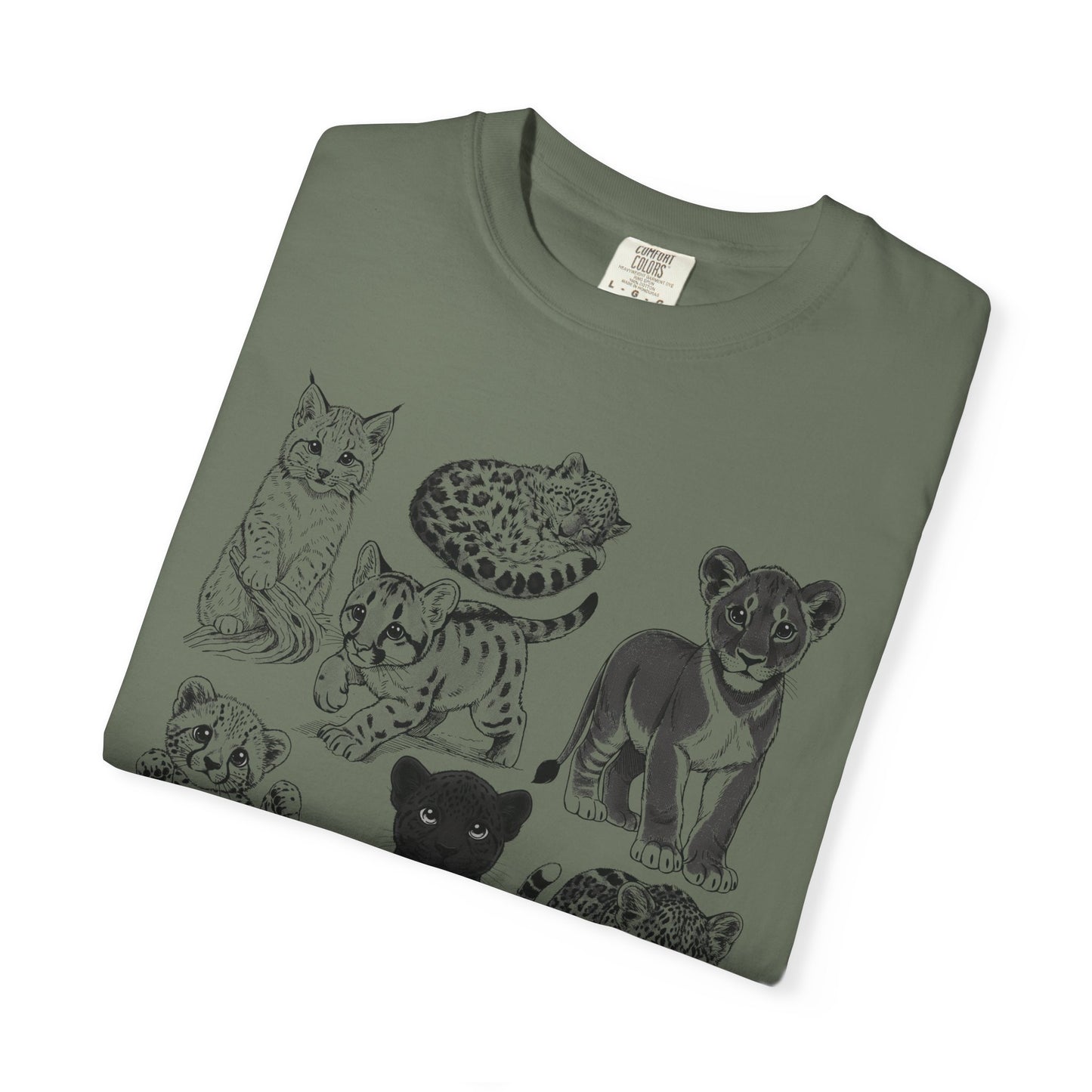 Cute Big Cat Cubs comfort color T-Shirt