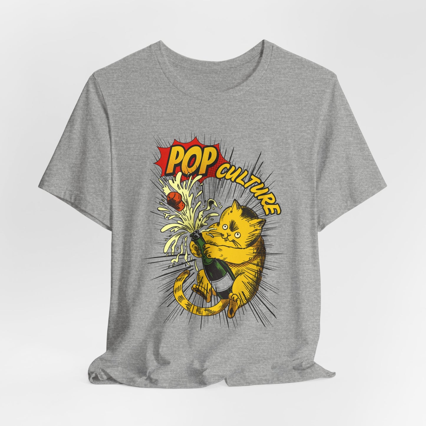 Pop Culture Cat celebration Champagne T-Shirt