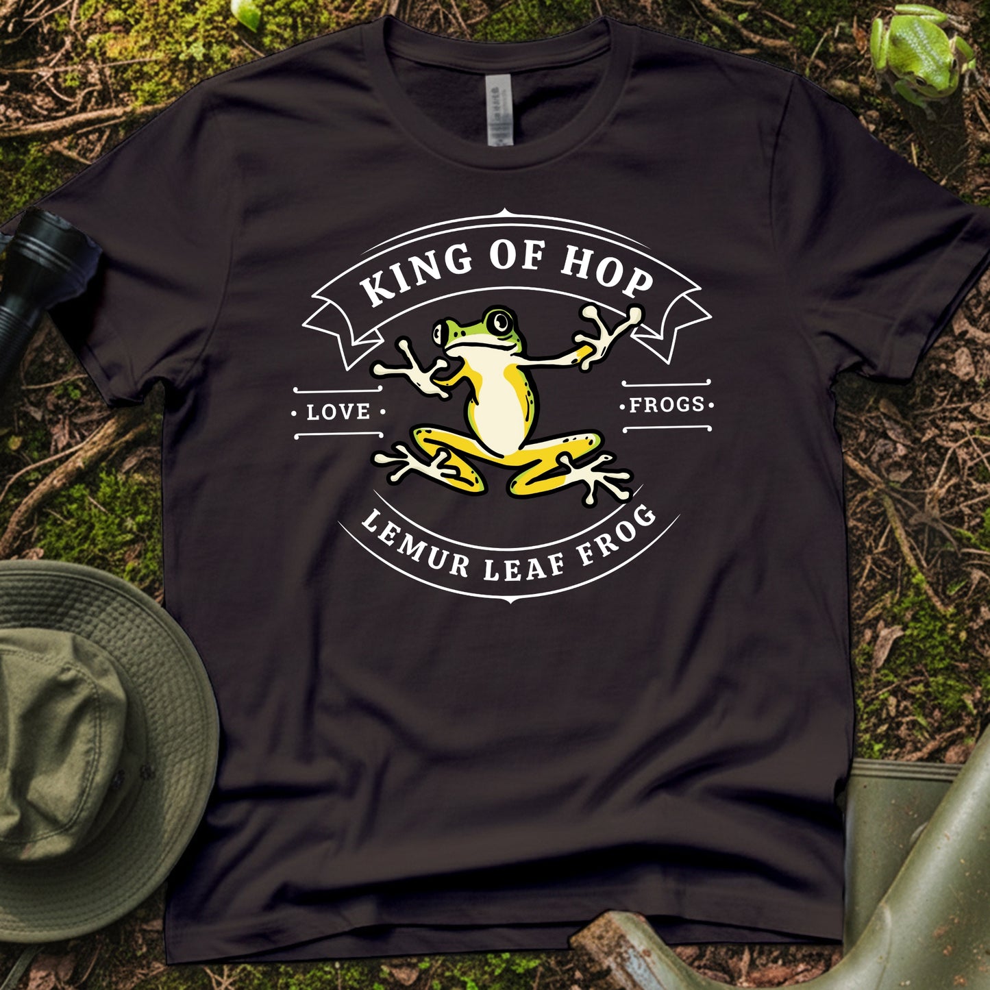 Lemur Leaf Frog King of Hop T-Shirt