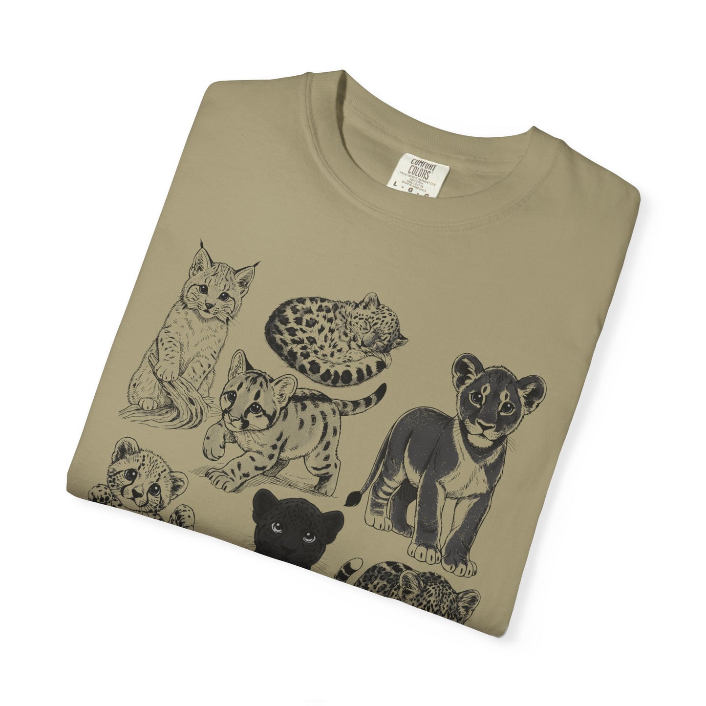 Cute Big Cat Cubs comfort color T-Shirt