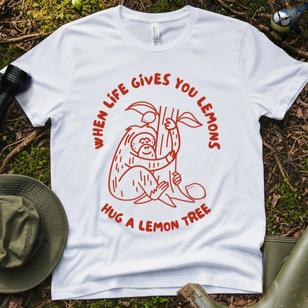 Wildlife Graphic T-Shirt - When Life Gives You Lemons Orangutan Print