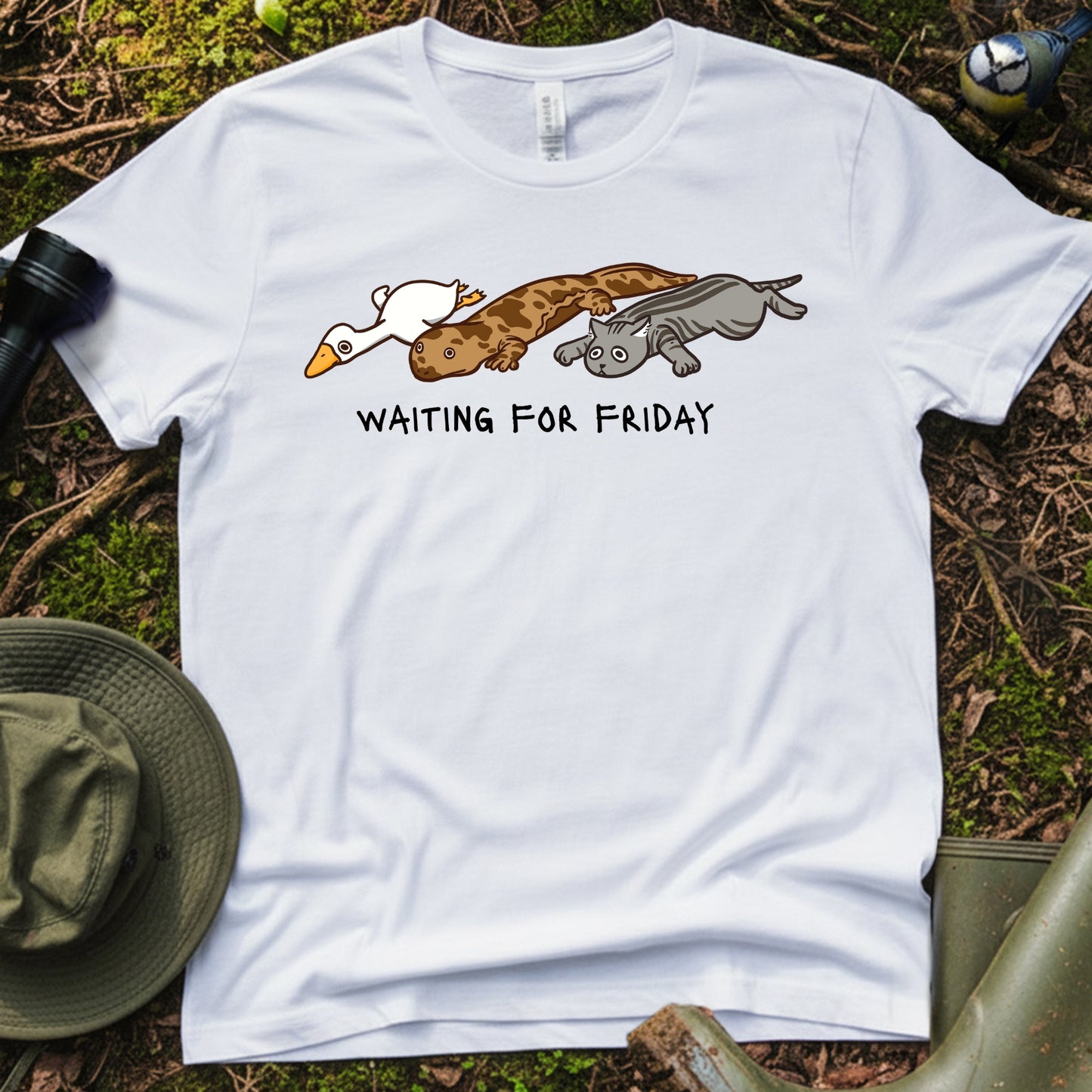 Giant salamander lying flat T-Shirt