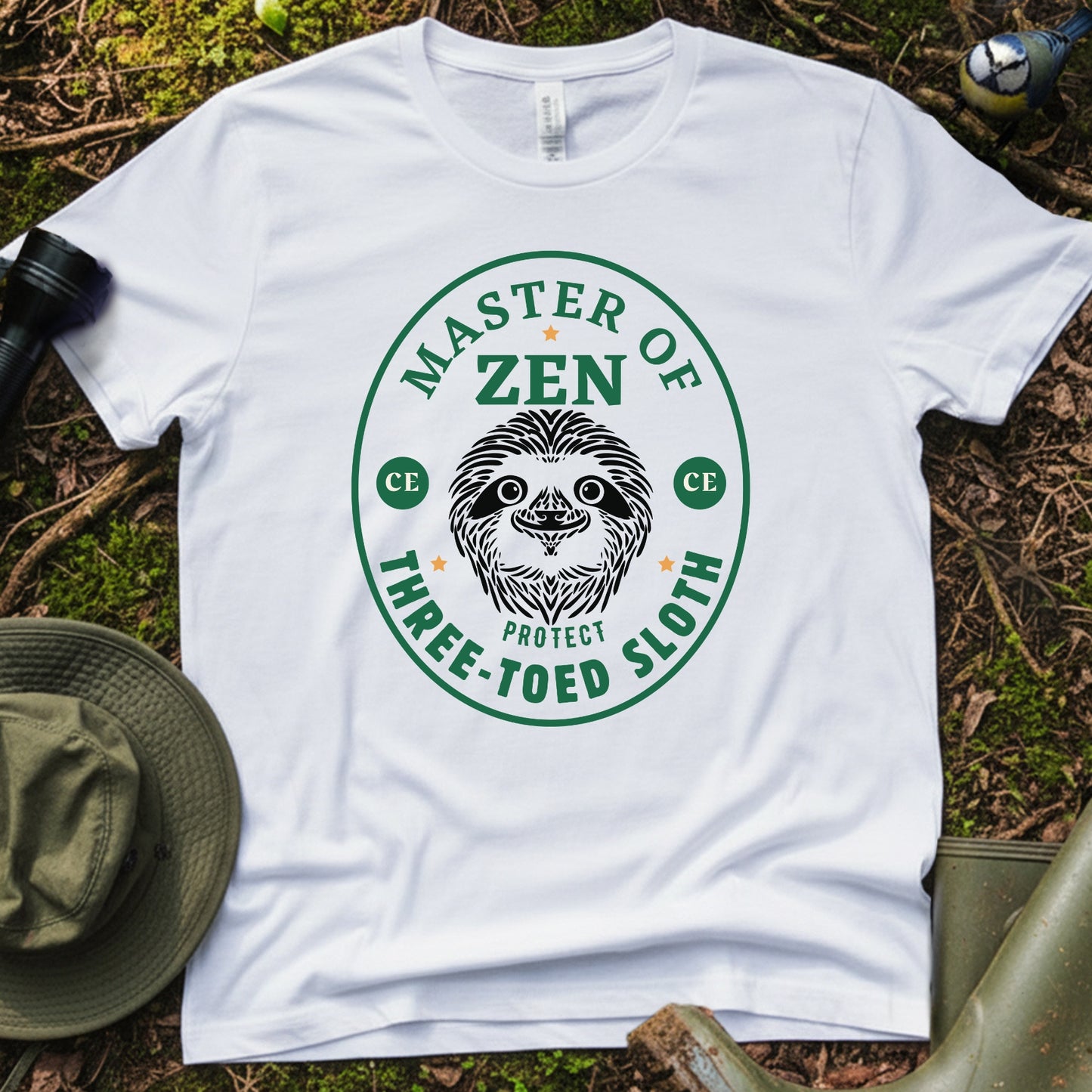 Three toed sloth Zen master T-Shirt