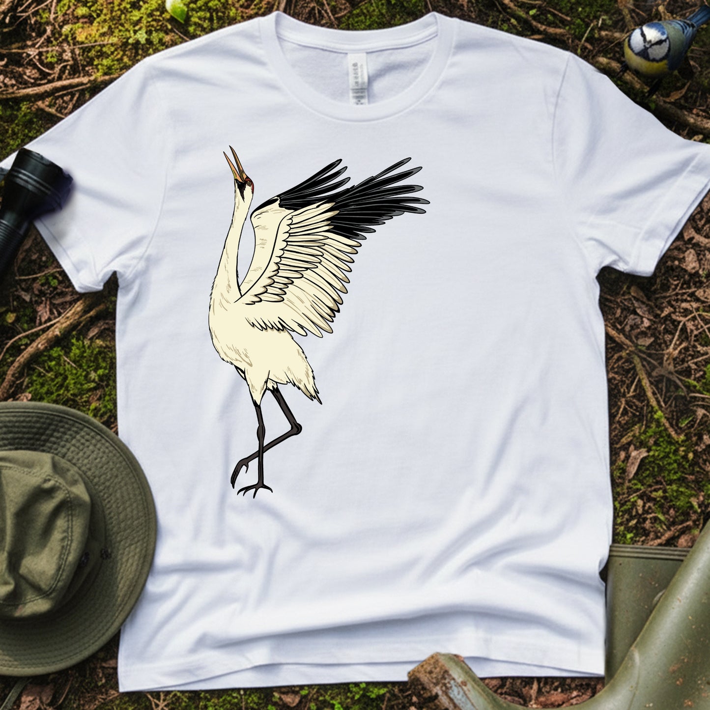 Whooping crane couple T-Shirt (L)