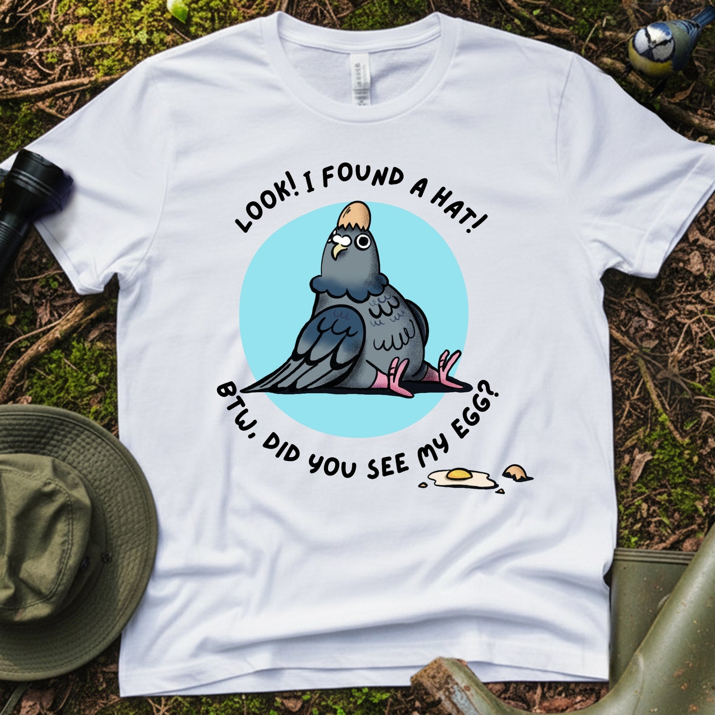 Silly Pigeon Hat T-Shirt