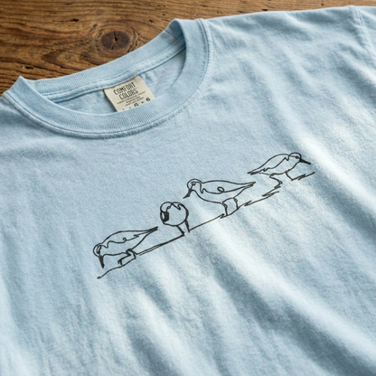 Spoonbill Sandpiper Tee Minimal Bird Art Tshirt