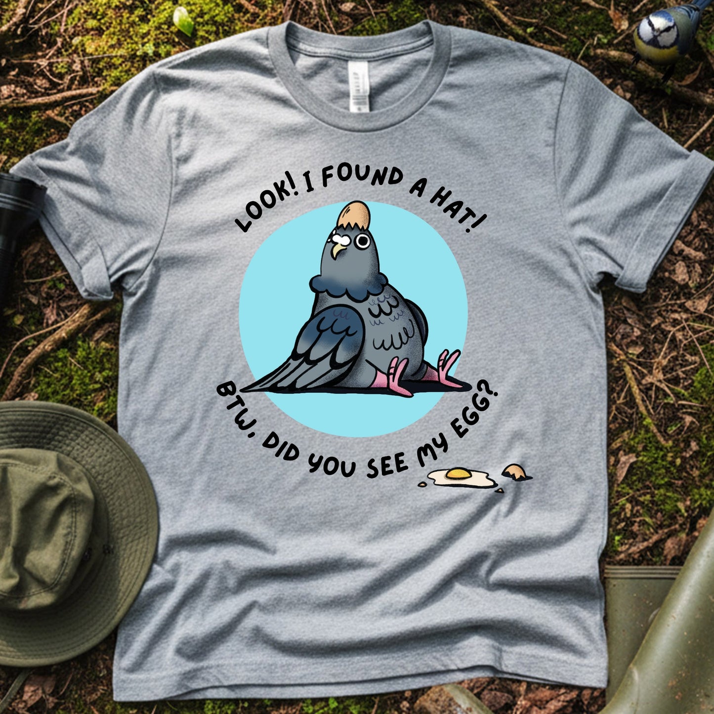 Silly Pigeon Hat T-Shirt