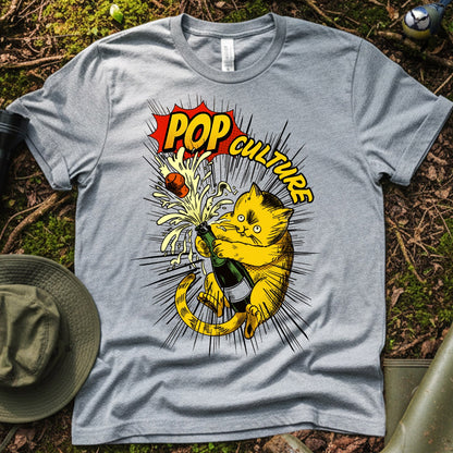 Pop Culture Cat celebration Champagne T-Shirt