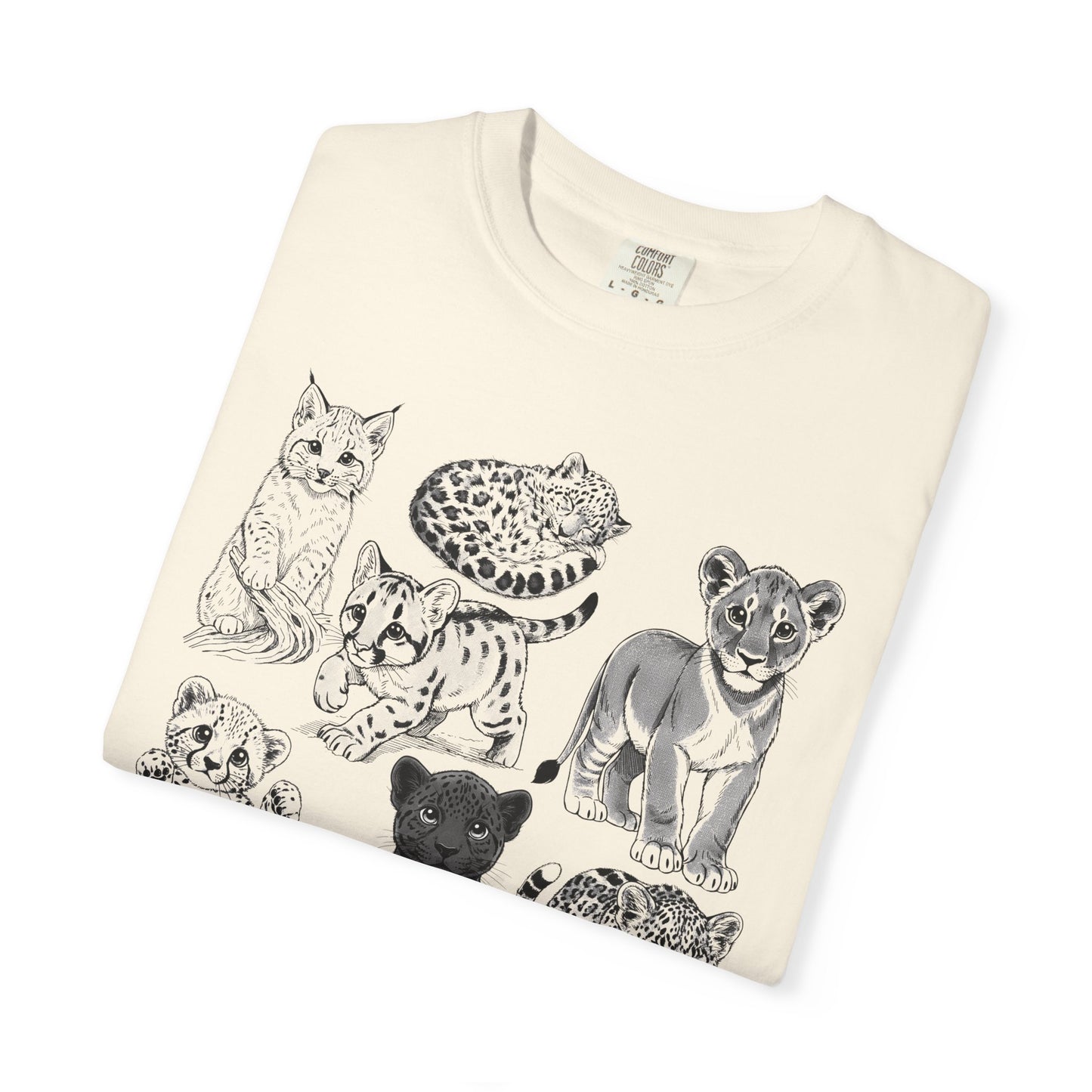 Cute Big Cat Cubs comfort color T-Shirt