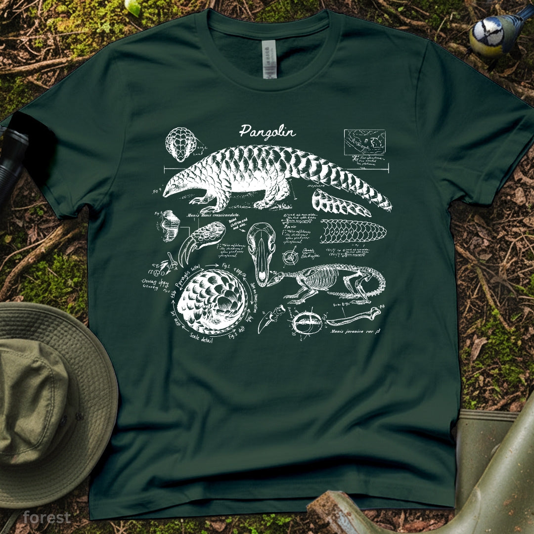 Pangolin Anatomy Diagrams Tshirt