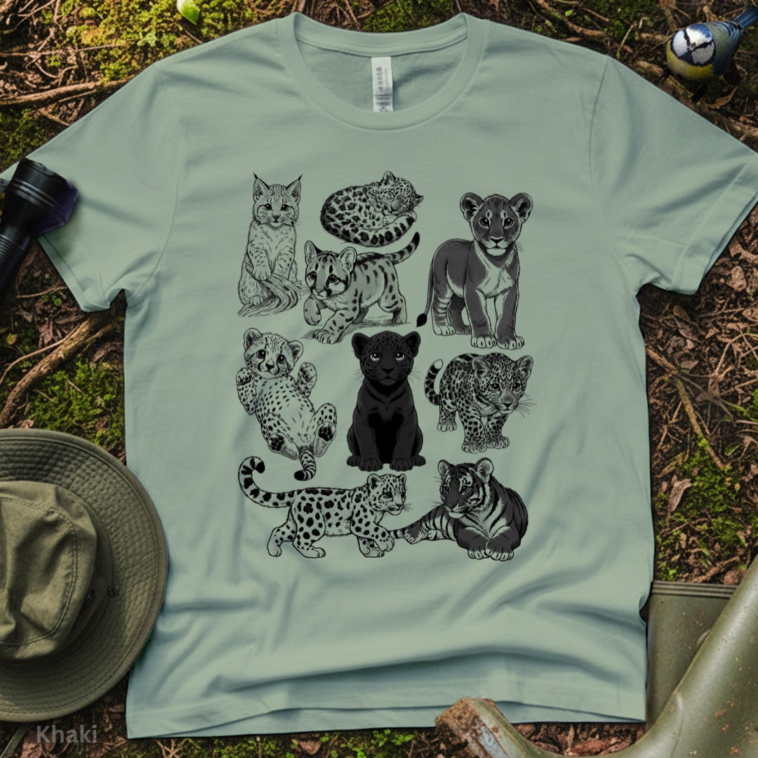 Cute Big Cat Cubs comfort color T-Shirt
