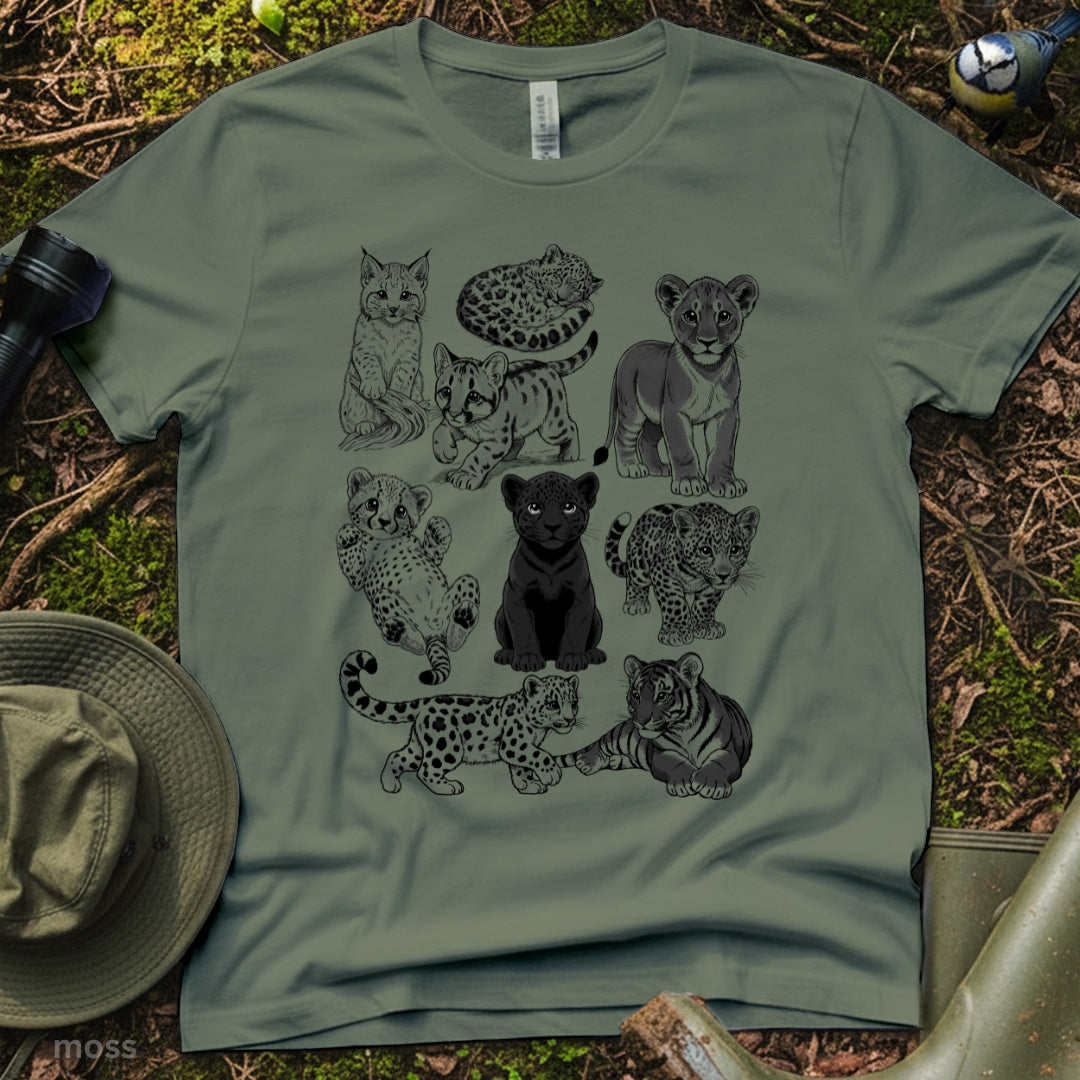 Cute Big Cat Cubs comfort color T-Shirt