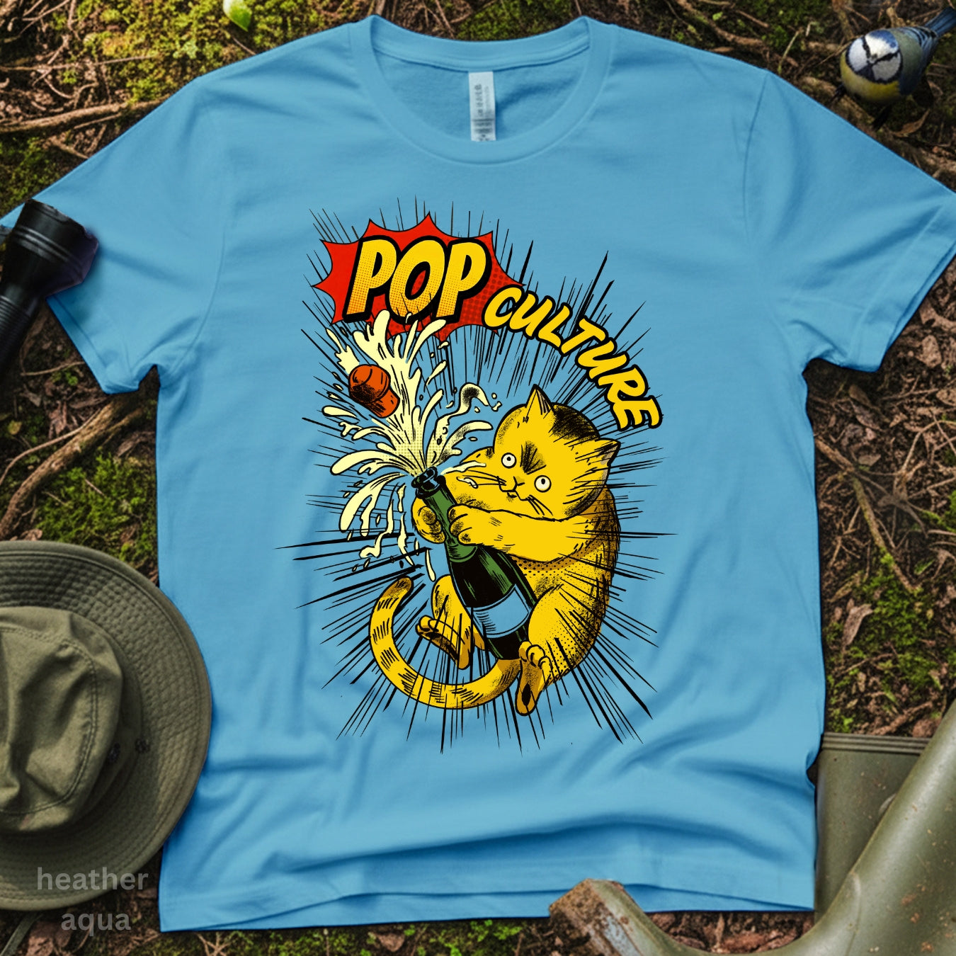 Pop Culture Cat celebration Champagne T-Shirt