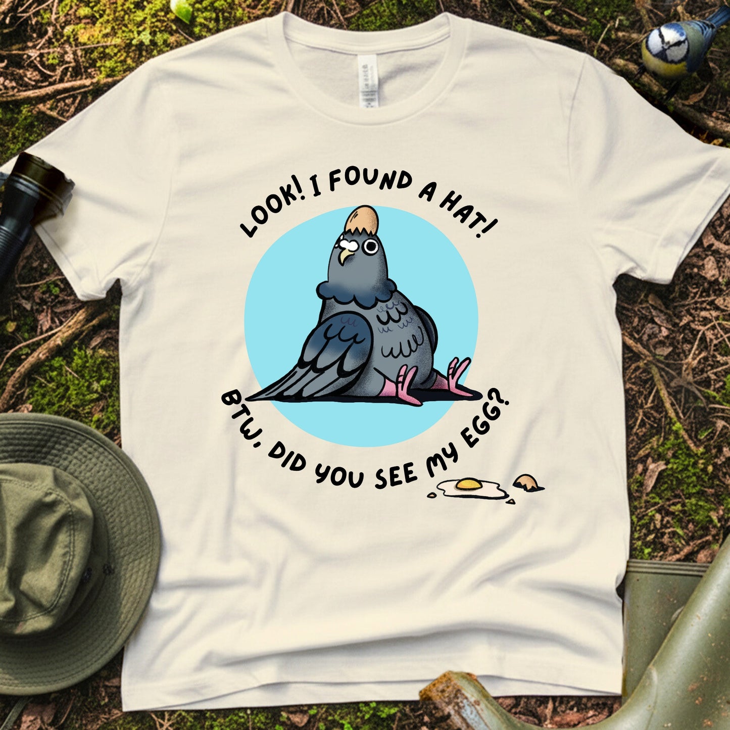 Silly Pigeon Hat T-Shirt