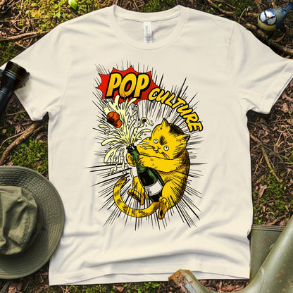 Pop Culture Cat celebration Champagne T-Shirt