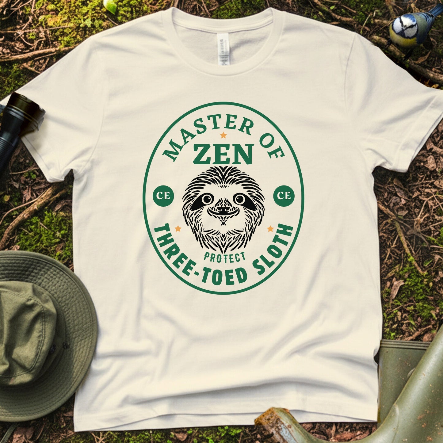 Three toed sloth Zen master T-Shirt