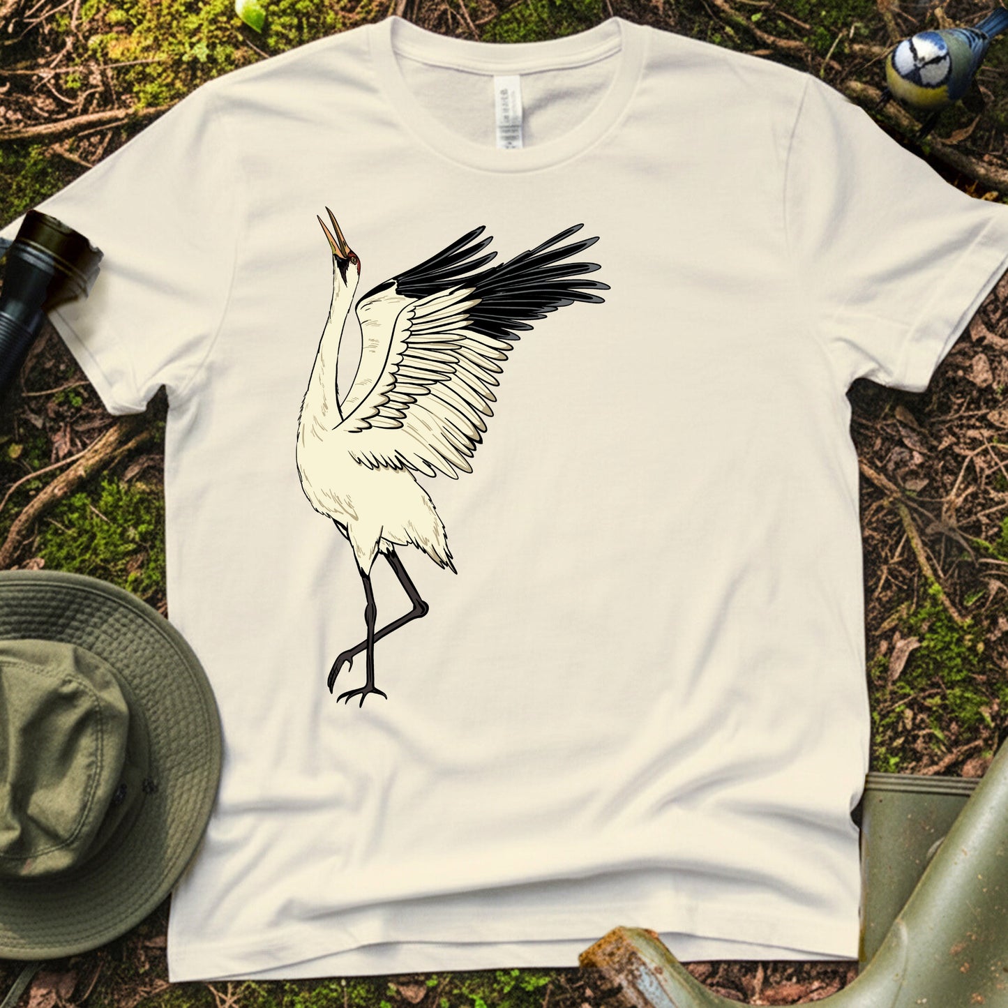 Whooping crane couple T-Shirt (L)