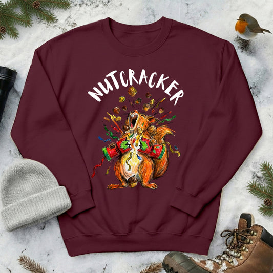 Red Squirrel Nutcracker Christmas Sweatshirt
