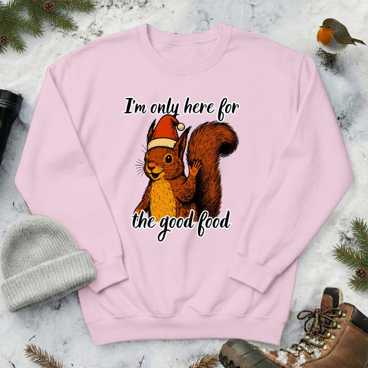 Holiday Red Squirrel only for good food Sweatshirt