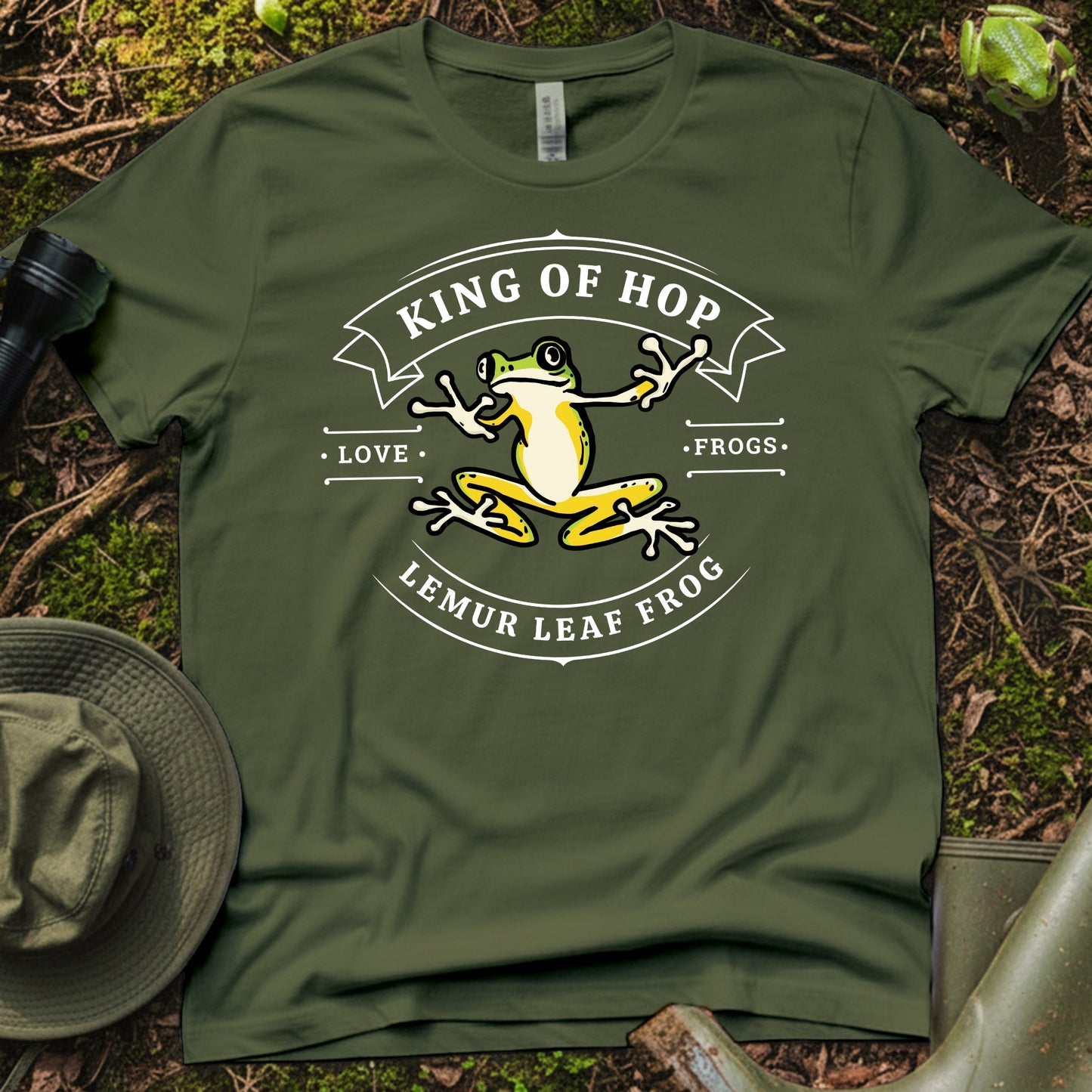 Lemur Leaf Frog King of Hop T-Shirt