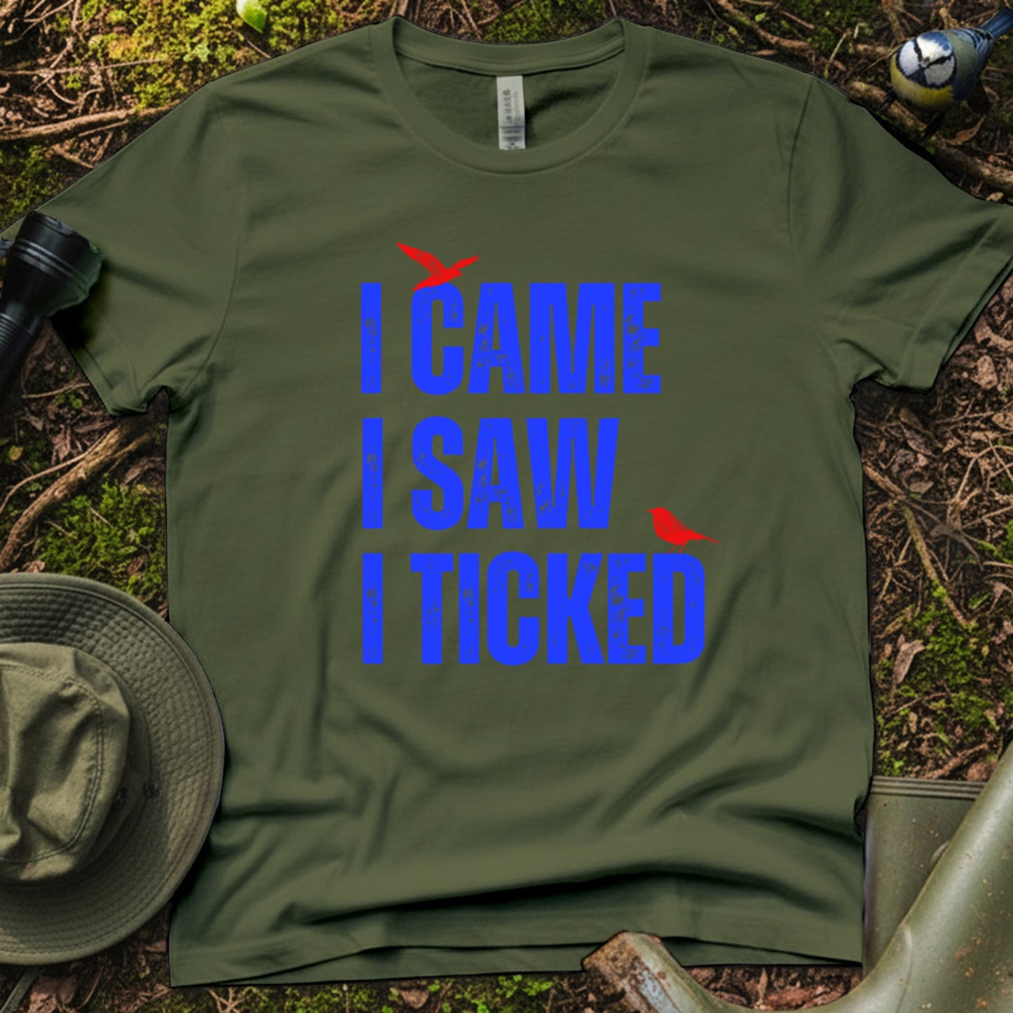 I came I saw I ticked Bird Nerd T-Shirt