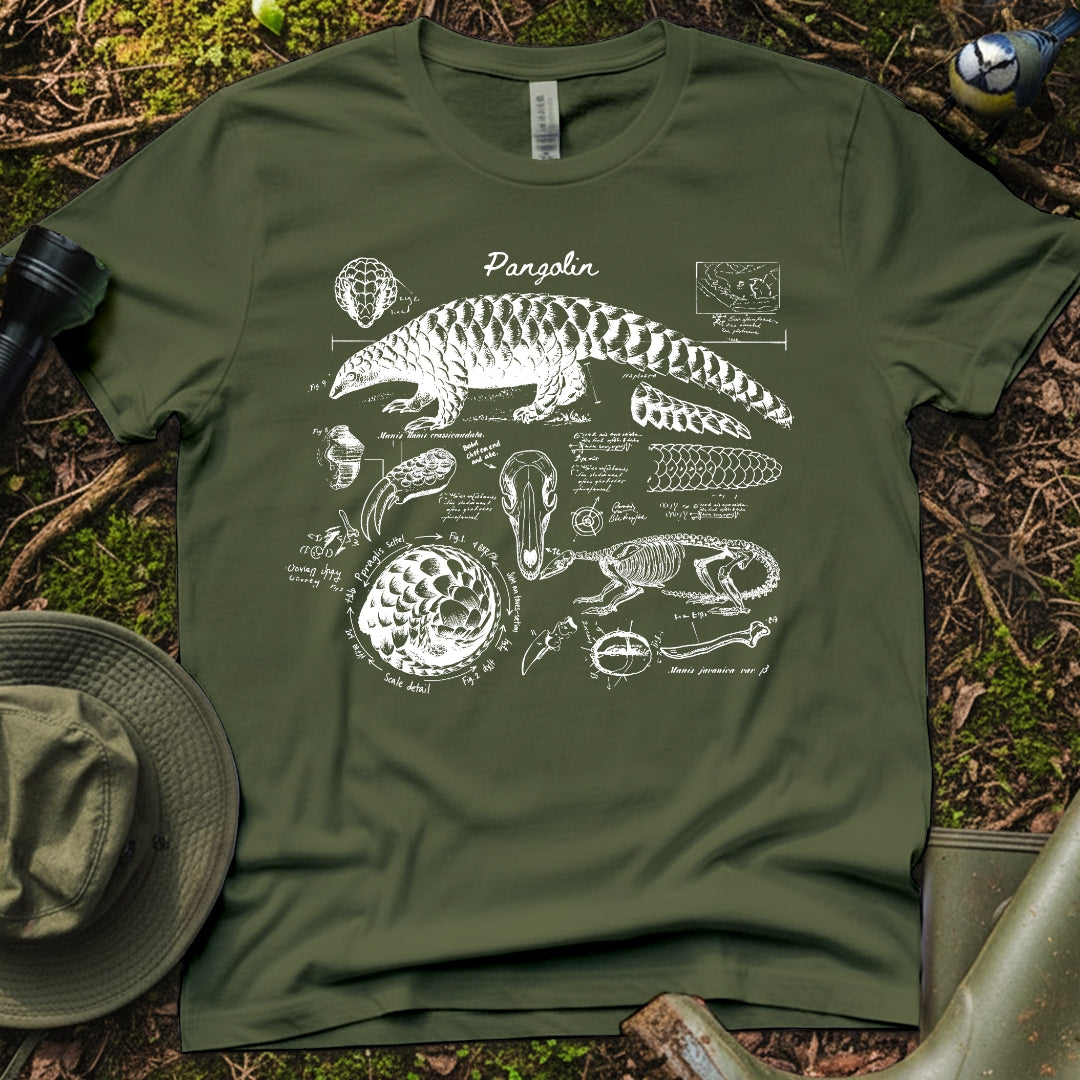 Pangolin Anatomy Diagrams Tshirt