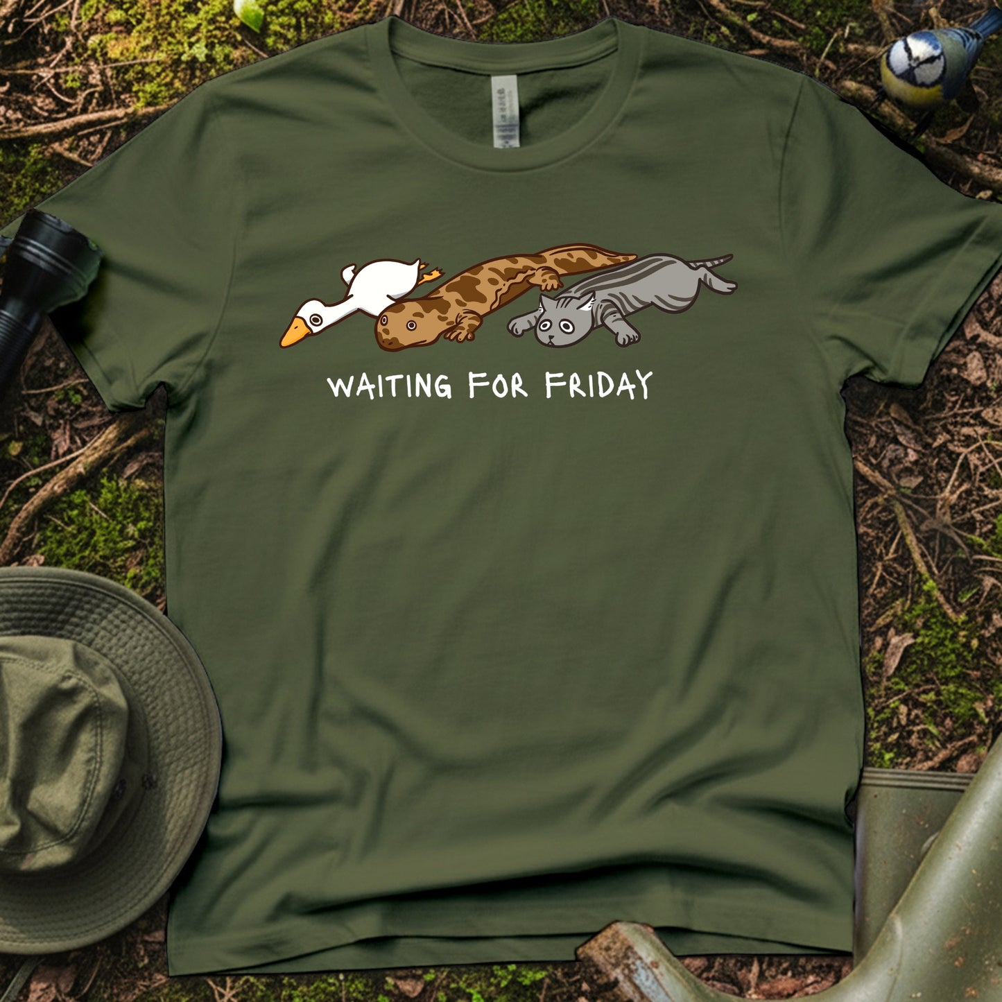 Giant salamander lying flat T-Shirt
