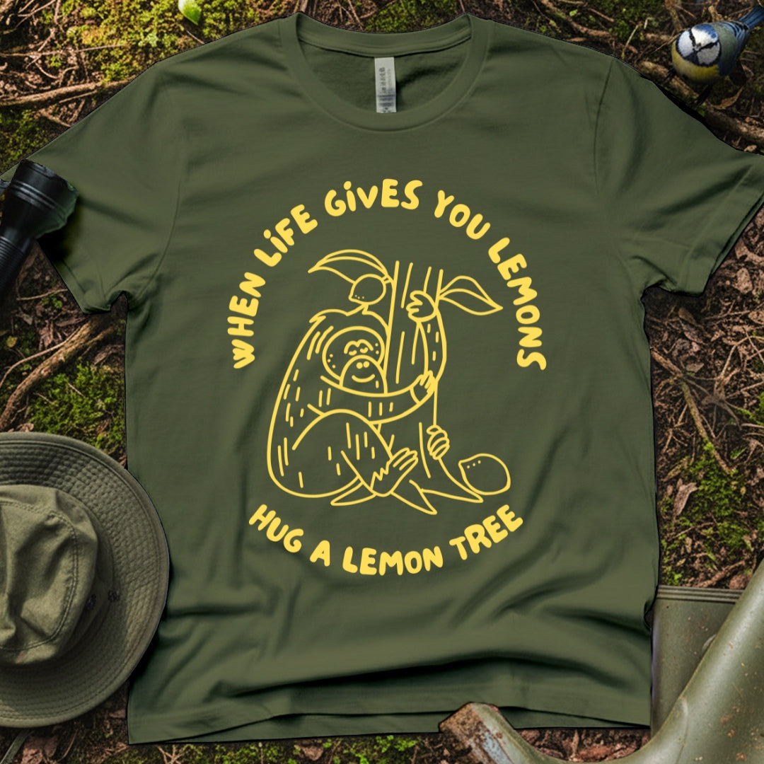 Wildlife Graphic T-Shirt - When Life Gives You Lemons Orangutan Print