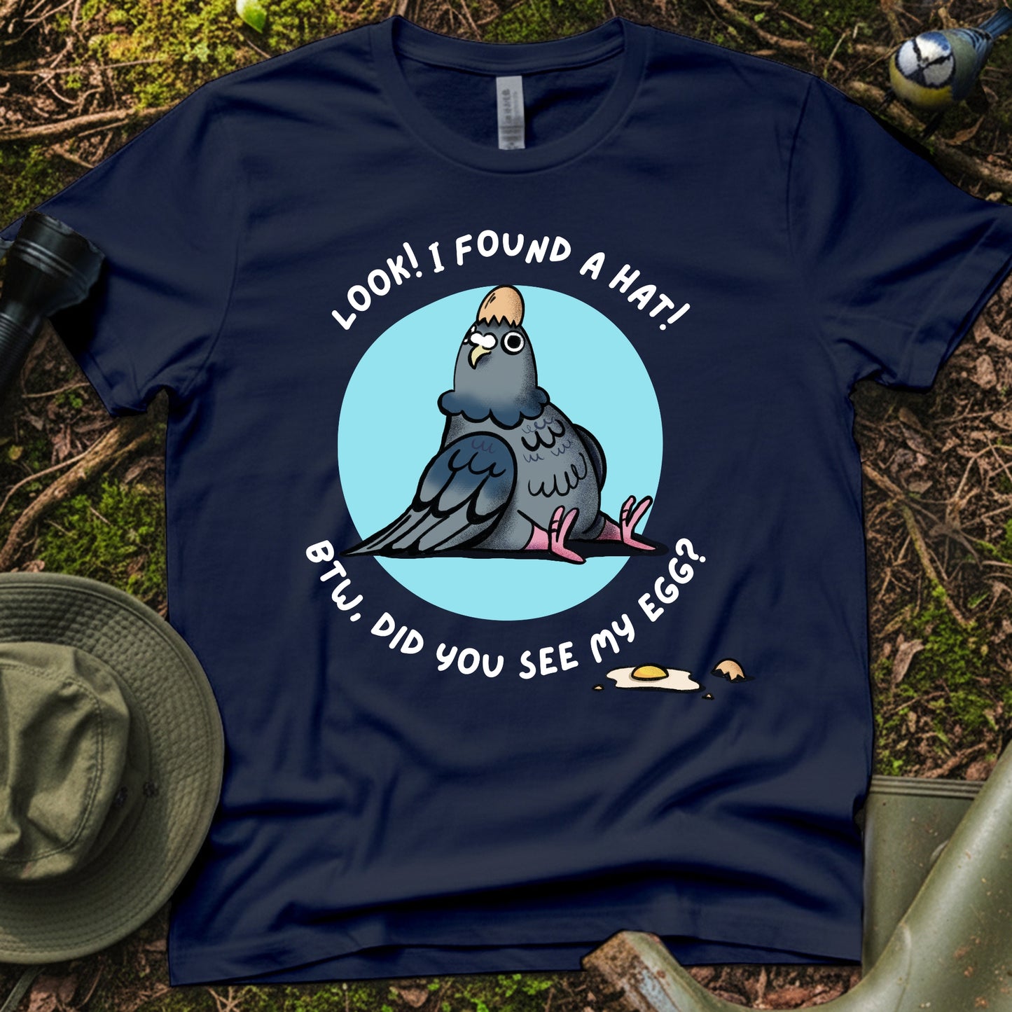 Silly Pigeon Hat T-Shirt