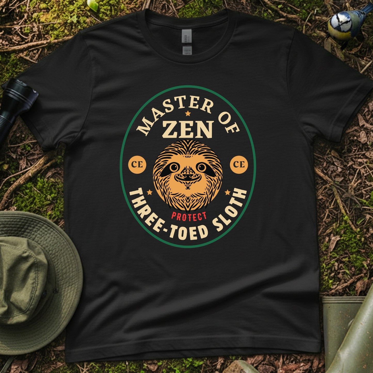 Three toed sloth Zen master T-Shirt