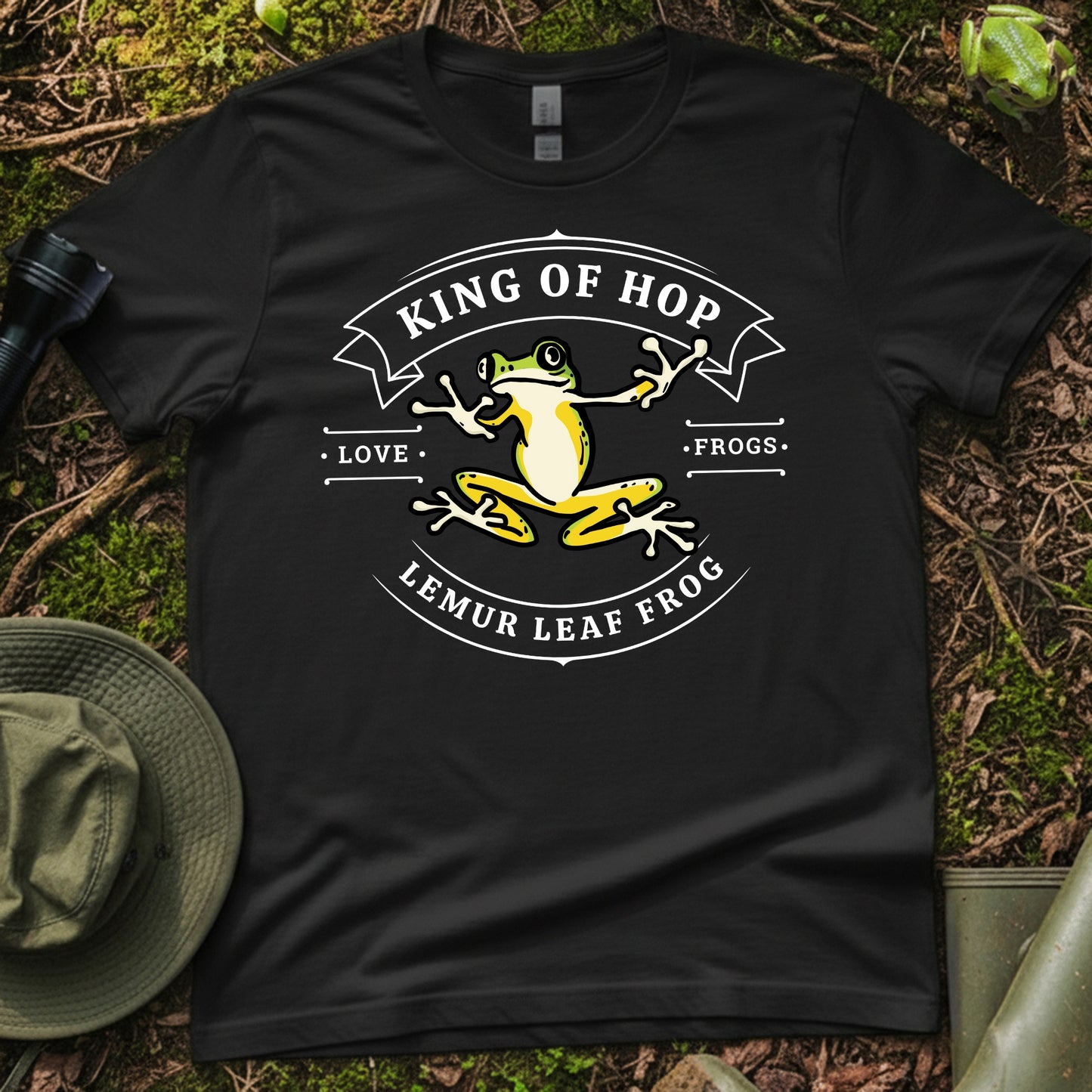 Lemur Leaf Frog King of Hop T-Shirt