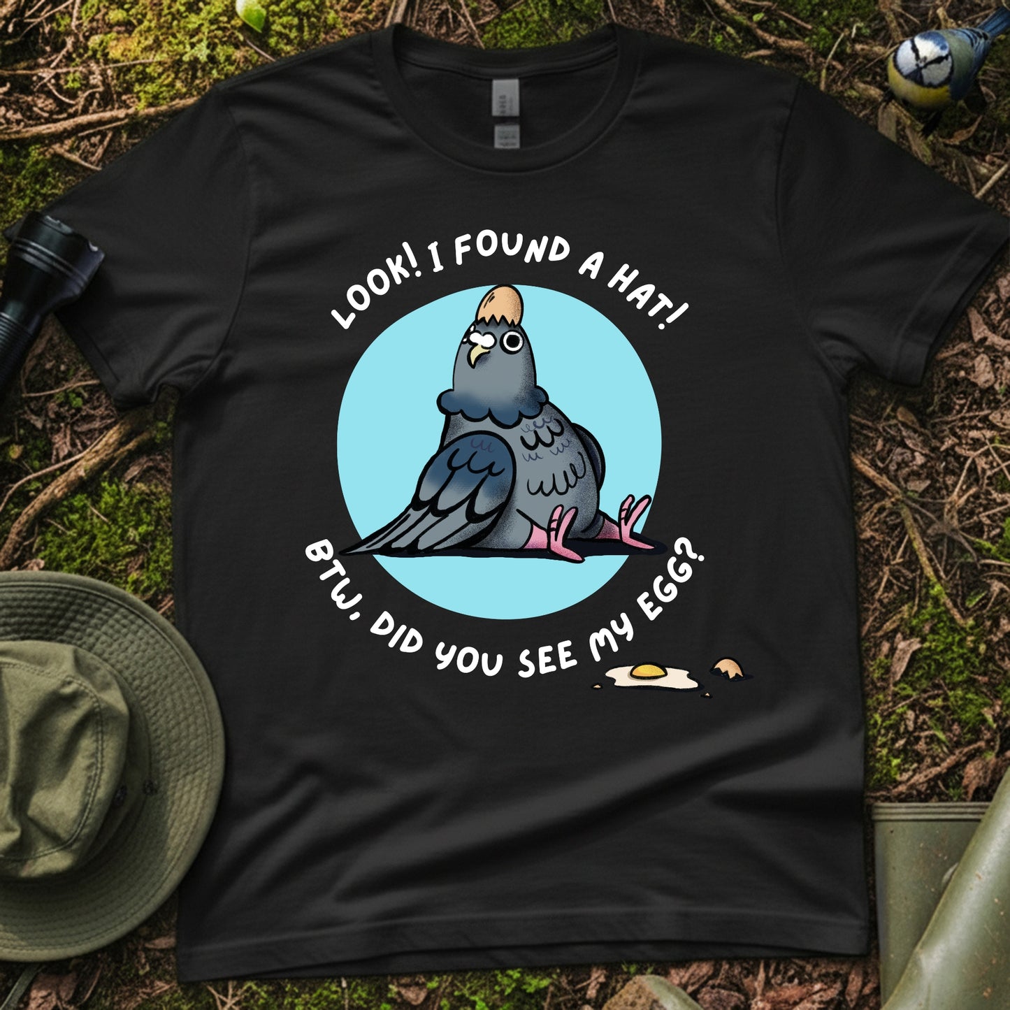 Silly Pigeon Hat T-Shirt