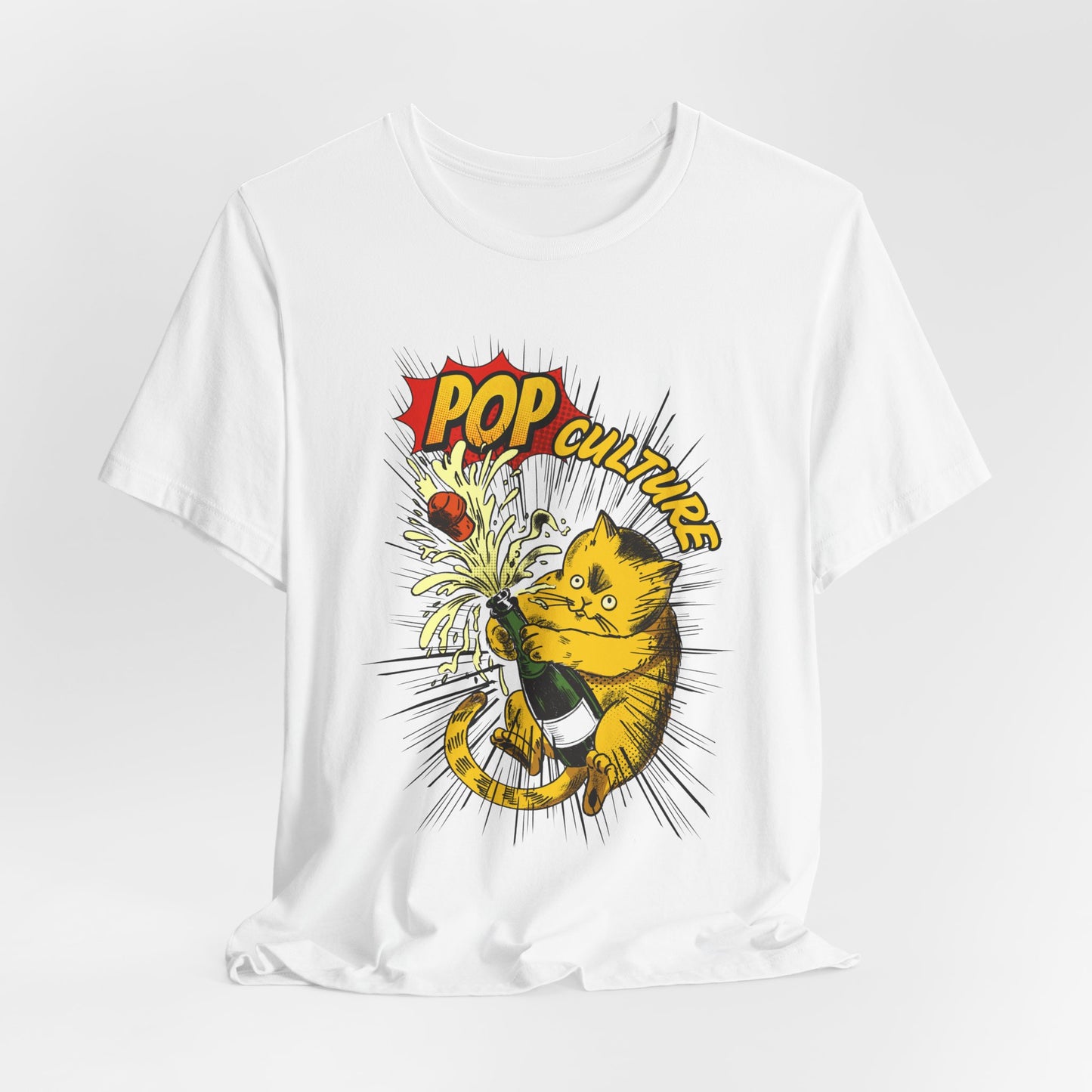 Pop Culture Cat celebration Champagne T-Shirt
