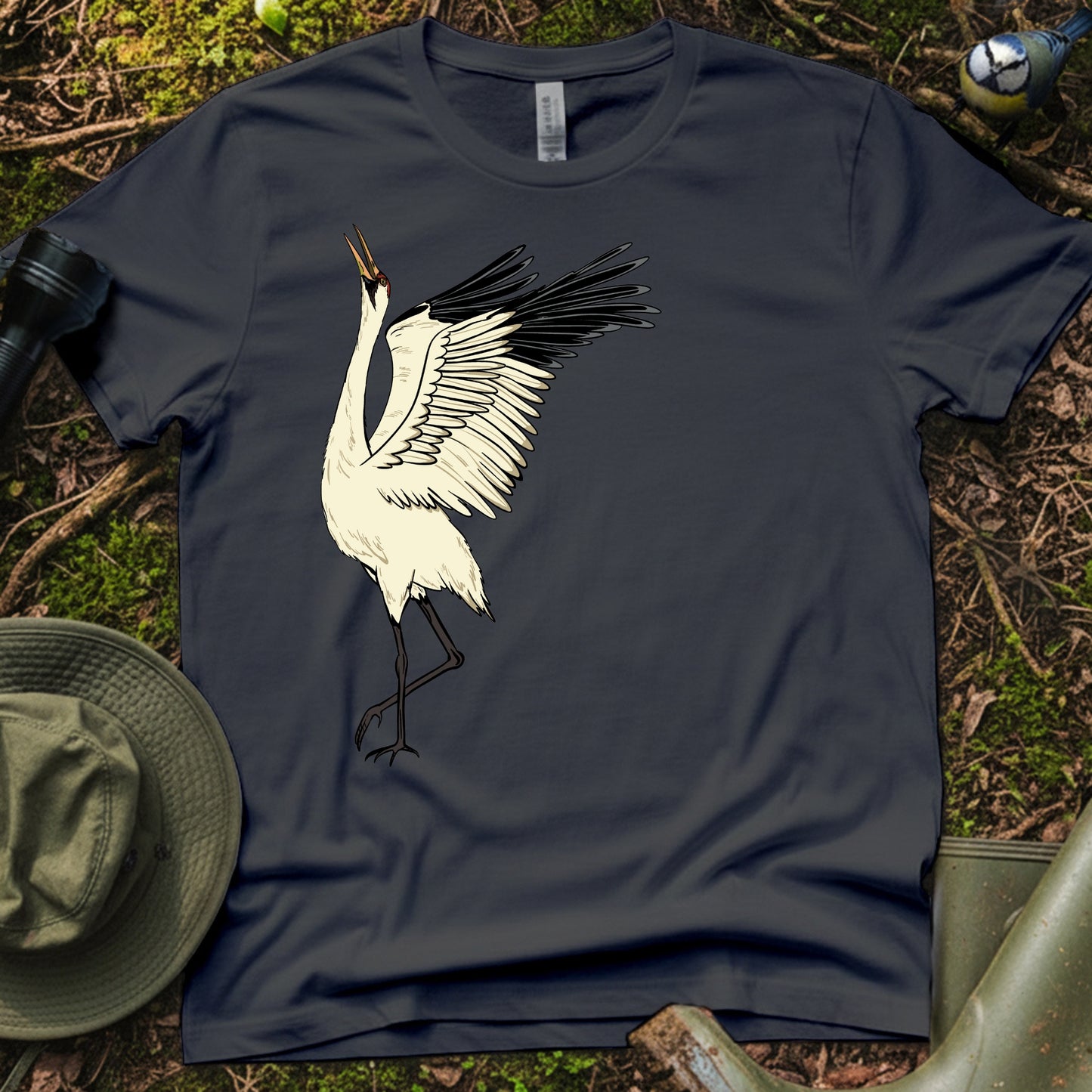 Whooping crane couple T-Shirt (L)