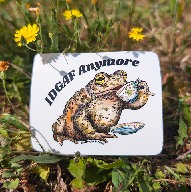 Toad IDGAF Anymore sticker