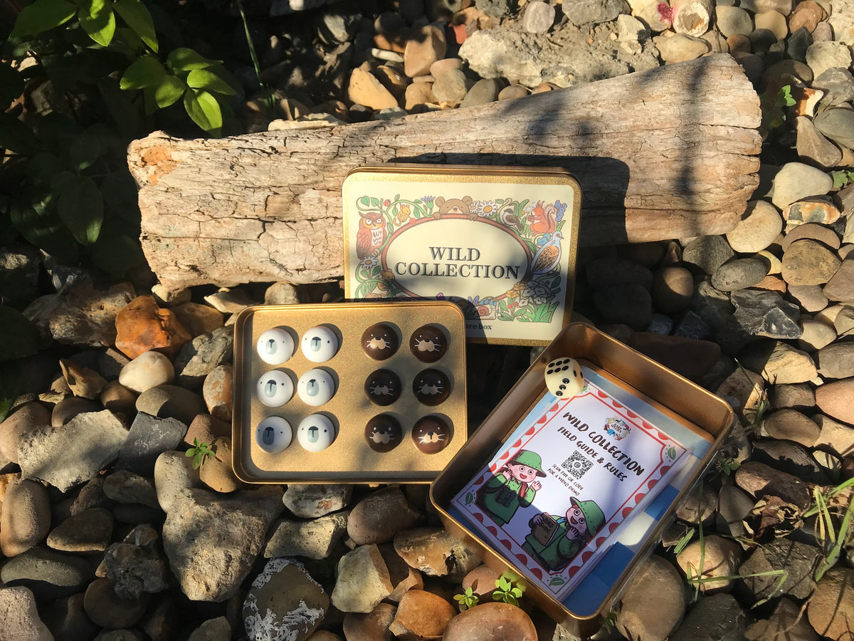 Wild Collection 8-in-1 Travel Game Box | Hand-Illustrated Magnetic Pocket Toy Set (Ages 3+)