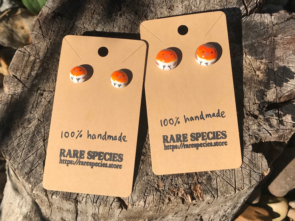 Hand-Painted Seal Stud Earrings | Cute Animal Lover Gift & Hypoallergenic Resin Jewellery (UK Stock)