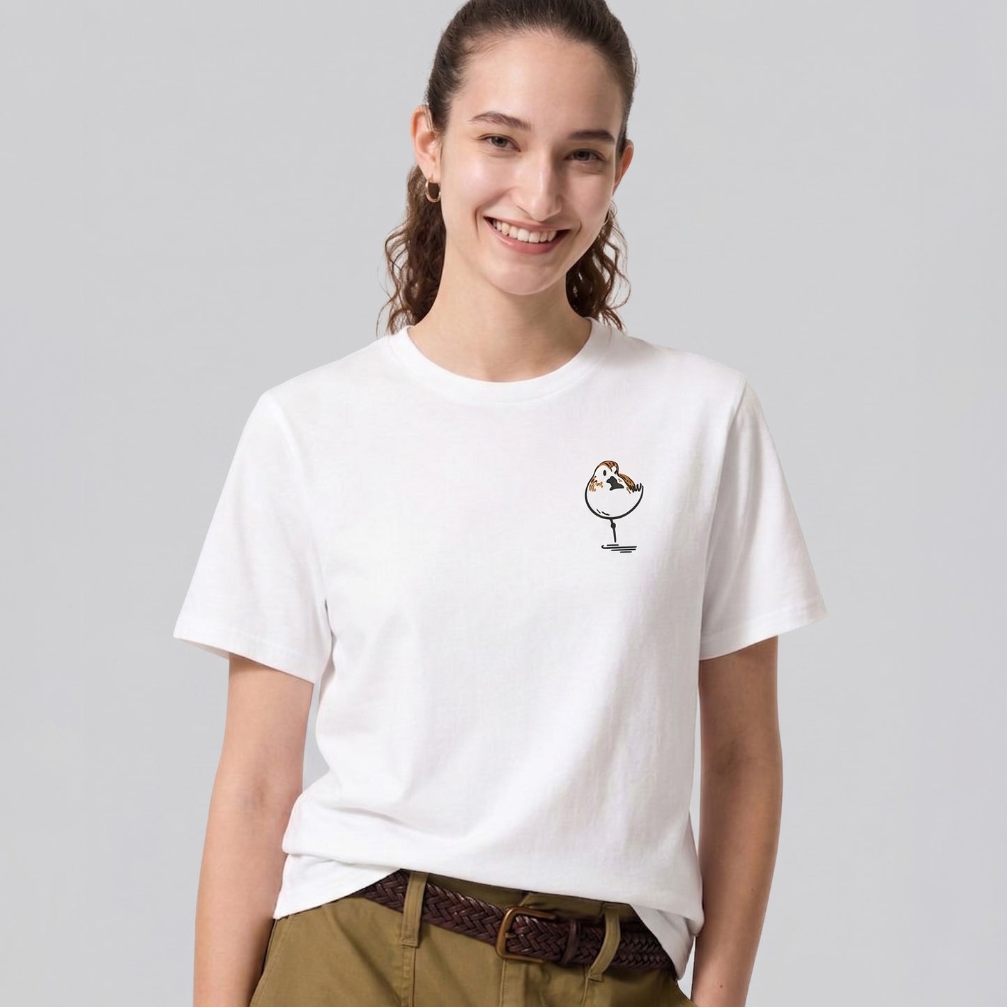 Spoon-billed Sandpiper Organic Cotton T-Shirt, Birdwatcher Gift SAVING SPOONIE
