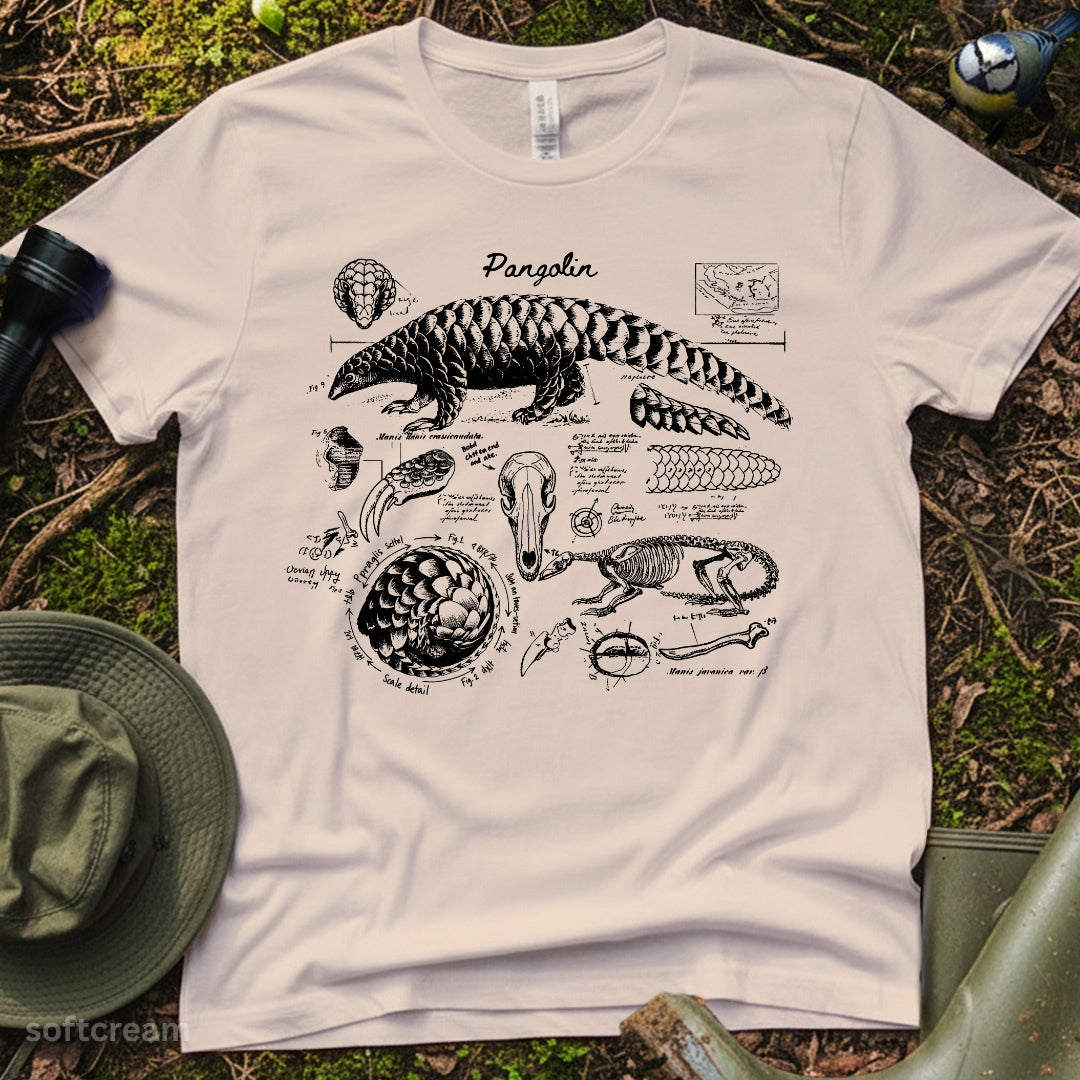 Pangolin Anatomy Diagrams Tshirt