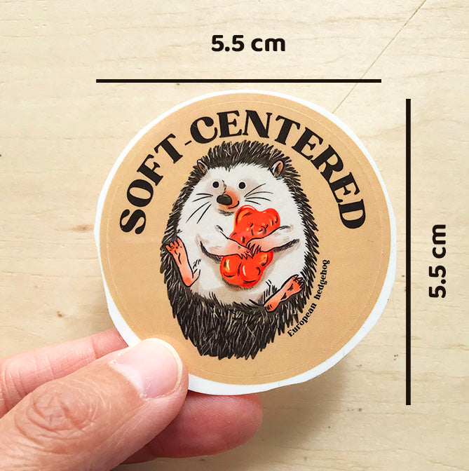 Hedgehog soft-centered sticker