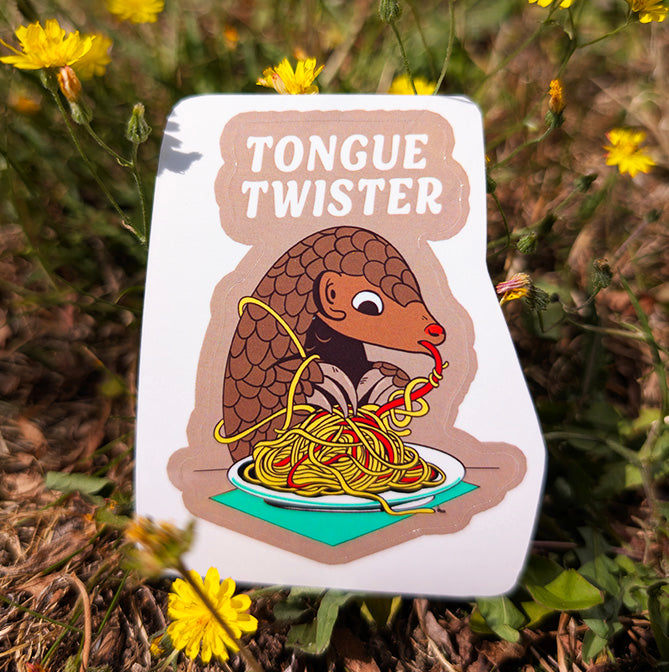 Pangolin Tongue twister sticker