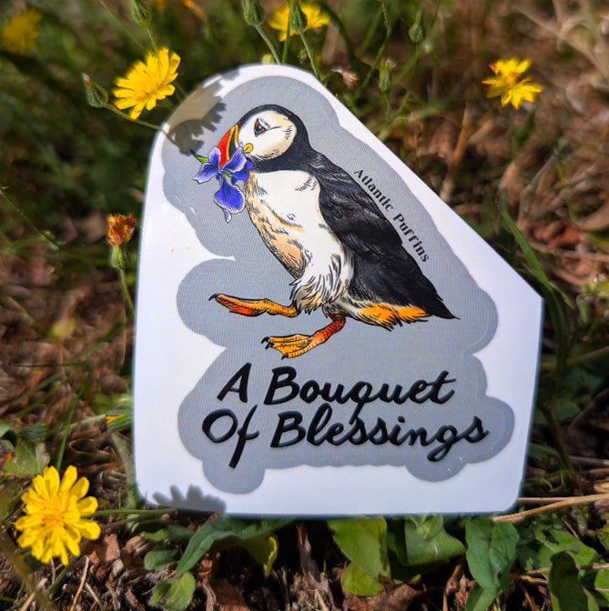 Puffin A bouquet of blessings sticker